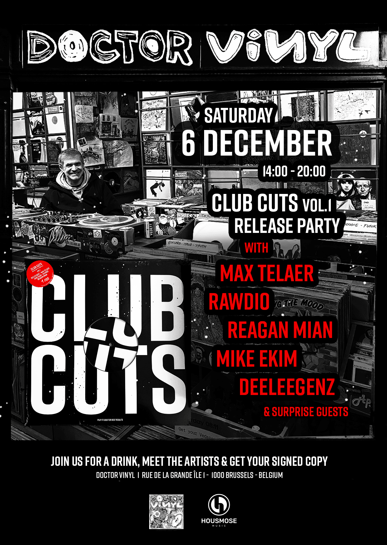 CLUB CUTS Vol.1 - Release Party @ Doctor Vinyl (BXL)